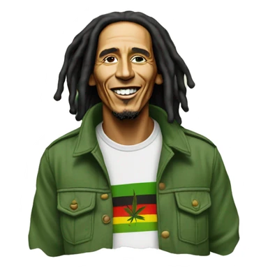 Bob Marley  smocks cannabis sticker