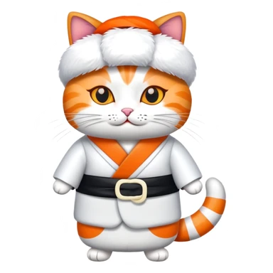 cat dressed in a sushi costume sticker