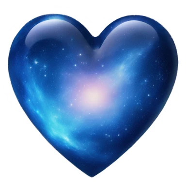 shiny BLUE galaxy heart sticker