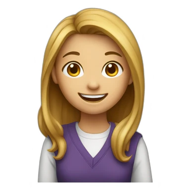 happy girl student sticker