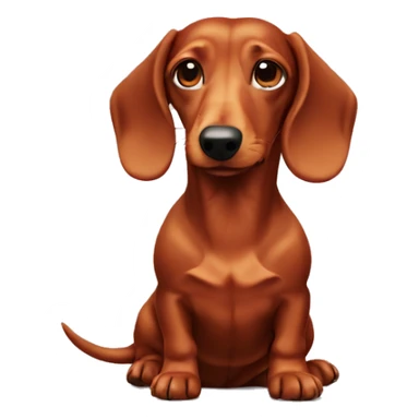 a red-haired dachshund sticker