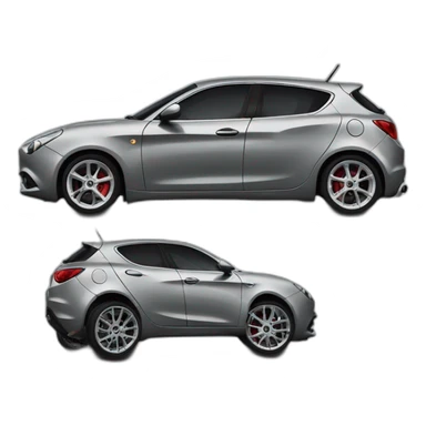 Grey Alfa Romeo Giulietta 2013 sticker