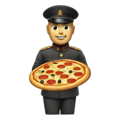 Mussolini qui mange une pizza sticker