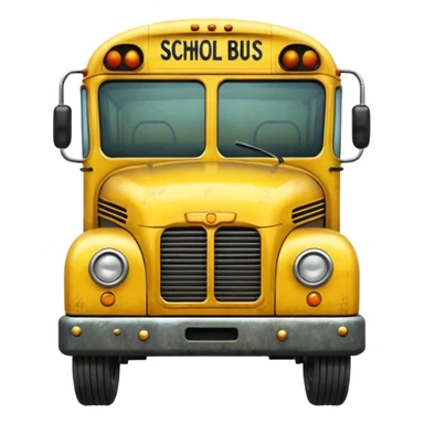 a school bus with bomboclat  sticker