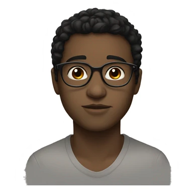 White boy black hair glasses kissing white girl brown hair brown eyes sticker