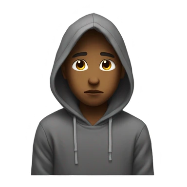 a boy in hoodie sad sitting head down sticker