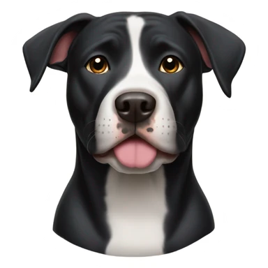 Black lab pitbull mix dog sticker