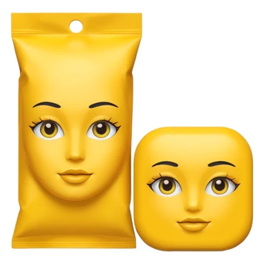 yellow makeup packaging sticker
