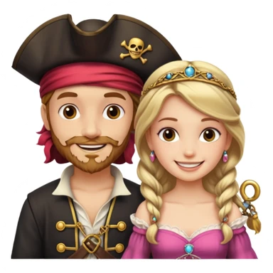 pirate and parپرنسس sticker