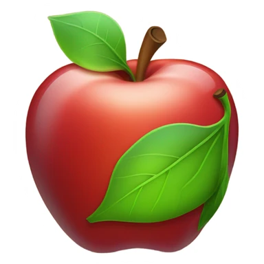 Create a color icon of a red apple. downsize to 64 by 64 pixels. sticker