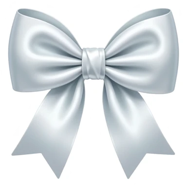 white satin bow sticker