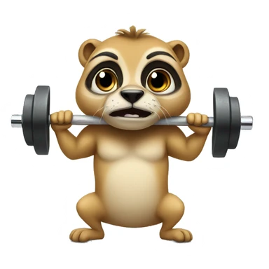strong suricate at gym sticker