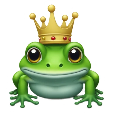 Grenouille avec une couronne sticker