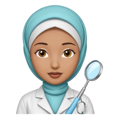 Female hijab dentist  sticker