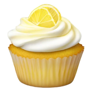 Small Lemon meringue cupcake without drip sticker