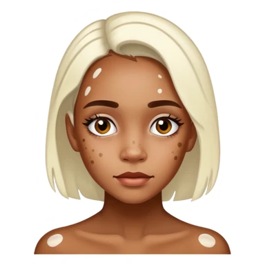 Girl with vitiligo  sticker