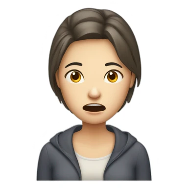 Woman upset with tooth ache sticker