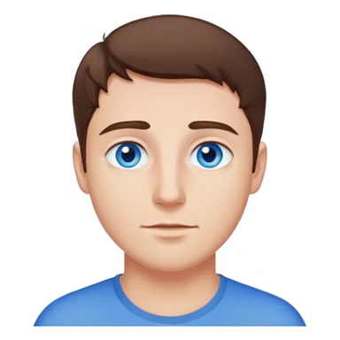 Guy with short brown hair and blue eyes  sticker