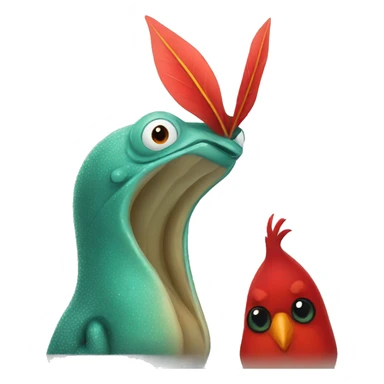 Slug and Cardinal cuddle  sticker