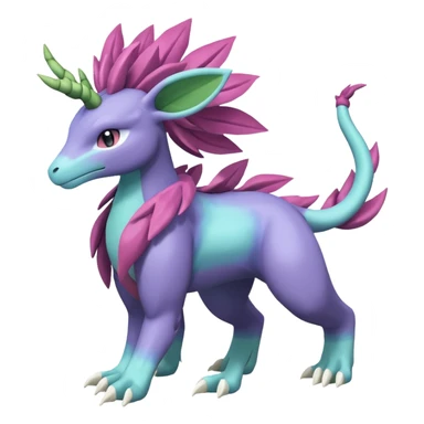 Meganium-Amaura-Suicune-fakemon (full body) sticker
