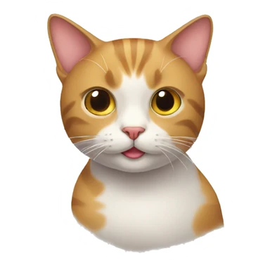 Cat with food sticker