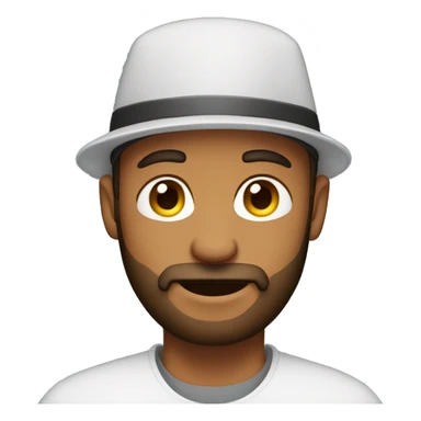 Guy with beard wearing backward hat sticker