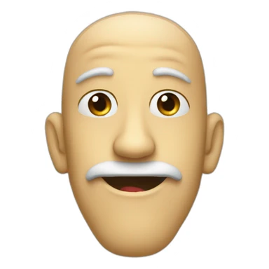 unusually long chin sticker