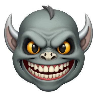 skull face troll emojie sticker