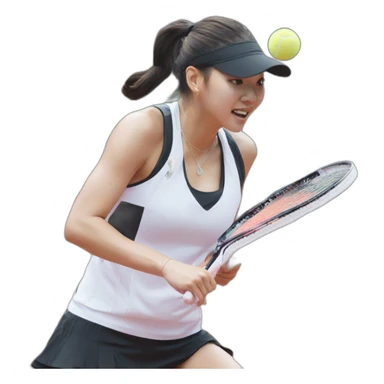 Jennie from blackpink playing tennis sticker