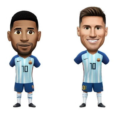 messi with ronaldo sticker