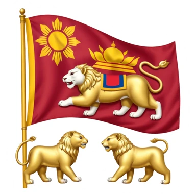 make flag of Tibet add 2 snow lion sticker