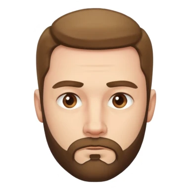 30s male with slight beard, serious expression sticker