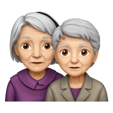 lo mismo que estas haciendo solo coloca alado de la abuela un hombre joven  sticker