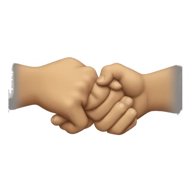 two hands fist bump sticker