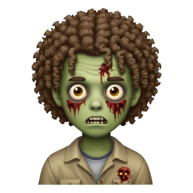 menino cabelo grande cacheado zumbie  sticker