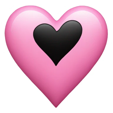 Pink and black heart sticker