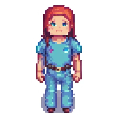 pixel art Counterstrike player model in T-pose, no background, suitable for Discord sticker