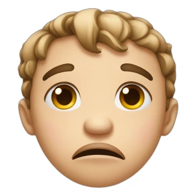 Cute pout sad face sticker