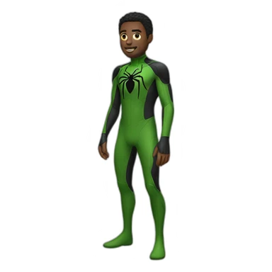 Man spider suit green dark sticker