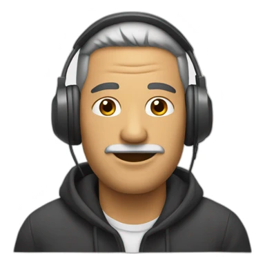 Hombre con audífono sticker