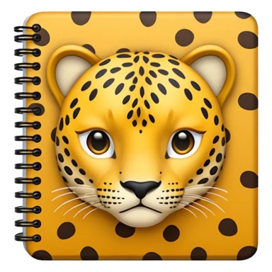 leopard patterned notebook sticker
