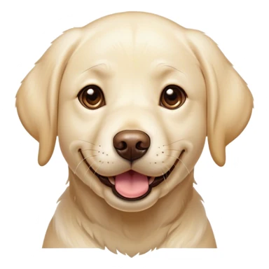 Cinematic Comical Cream Labrador Portrait Emoji, Head tilted dramatically with an exaggeratedly amused expression, featuring a glossy cream Fur with a radiant sheen, wide, expressive warm eyes filled with playful disbelief, Simplified yet hilariously expressive features, highly detailed, glowing with a slightly sassy glow, high shine, dramatic yet playful, stylized with an air of cheeky mischief, bright and endearing, soft glowing outline, capturing the essence of a spirited and over-the-top companion, so meme-worthy it feels like it could side-eye its way into internet fame instantly! sticker