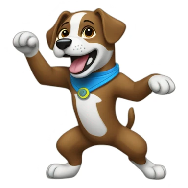 Perro bailando sticker