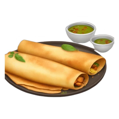 dosa south indian dish emoji for website sticker