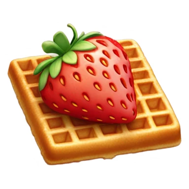 Strawberry on waffle sticker