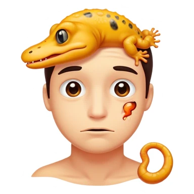 Nervous sweating, salamander sticker