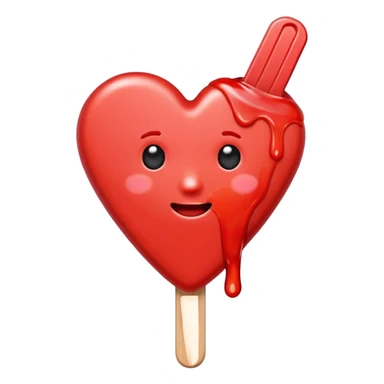 heart-shaped popsicle sticker