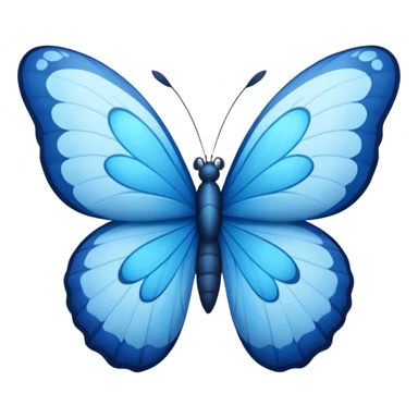 Blue butterfly with letter sticker