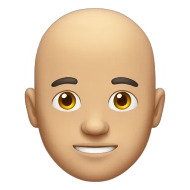 bald man with horns on his head sticker