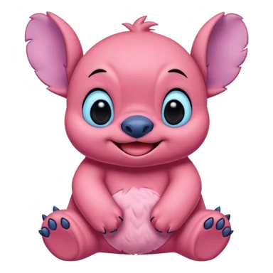 Pink lilo and stitch  sticker